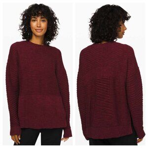 Lululemon As Promised Crew Sweater - Heathered Deep Rouge